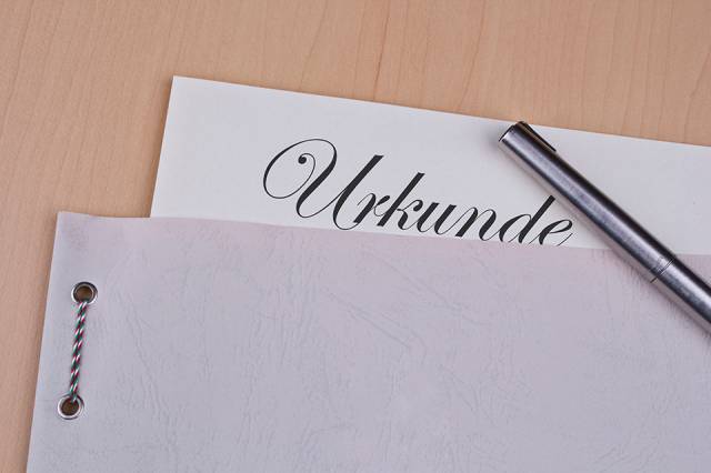 Foto: Urkunde